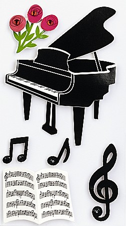 Stickere Decorative - KP STICKER DECOR 7.5*16.5CM MUZICA 6 PCS 3780600