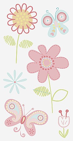 HOBBY - KP STICKER DECOR 7.5*16.5CM FLORI 6 PCS 3780611