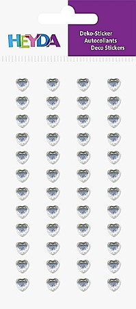 Stickere Decorative - KP STICKER DECOR 7.5*16.5CM INIMIOARE CU STRASURI TRANSPARENTE 48PCS 3782914