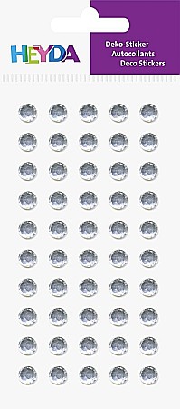 Stickere Decorative - KP STICKER DECOR 7.5*16.5CM PIETRICELE ROTUNDE CU STRASURI TRANSPARENTE 50 PCS 3782916