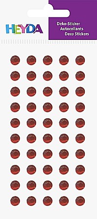 HOBBY - KP STICKER DECOR 7.5*16.5CM PIETRICELE ROTUNDE CU STRASURI ROSII 50 PCS 3782917