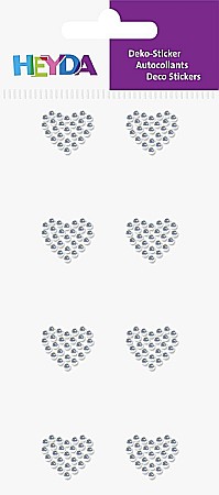 Stickere Decorative - KP STICKER DECOR 7.5*16.5CM INIMIOARE CU STRASURI TRANSPARENTE 8 PCS 3782920