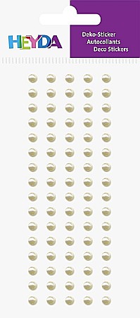 HOBBY - KP STICKER DECOR 7.5*16.5CM PERLE ROTUNDE ALBE 0.4MM 125 PCS 3782927