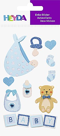 KP STICKER DECOR 7.5*16.5CM BABY BOY II 10 PCS 3780629 [1]