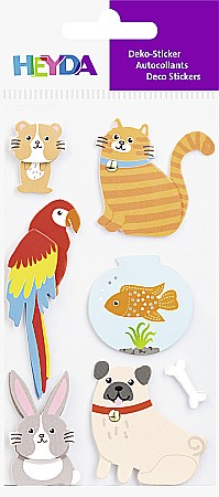 KP STICKER DECOR 7.5*16.5CM ANIMALE DE COMPANIE 7 PCS 3780691 [1]