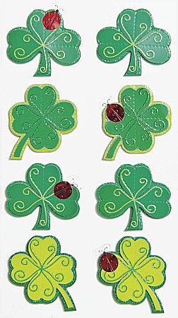 KP STICKER DECOR 7.5*16.5CM MIX TRIFOI 8 PCS 3780707 [1]