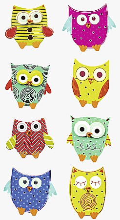 HOBBY - KP STICKER DECOR 7.5*16.5CM BUFNITE 8 PCS 3780713