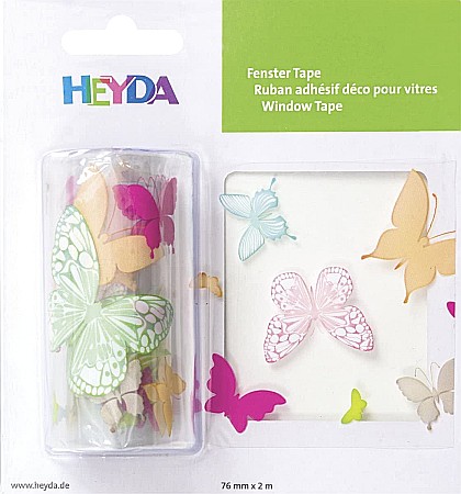 ARTICOLE DE BIROU - KP BANDA AUTOADEZIVA DECORATIVA FEREASTRA 200*7.5CM FLUTURI 3584484