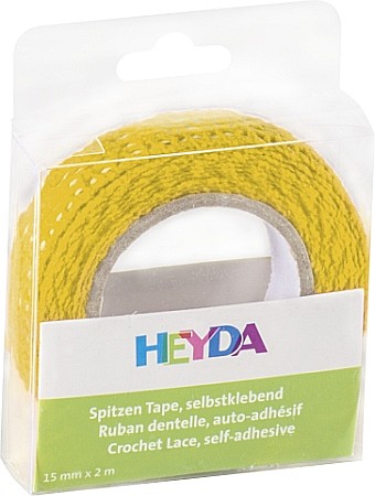 Benzi decorative - KP BANDA DECOR DANTELA AUTOADEZIVA 15MM*2M HEYDA GALBENA 3584510