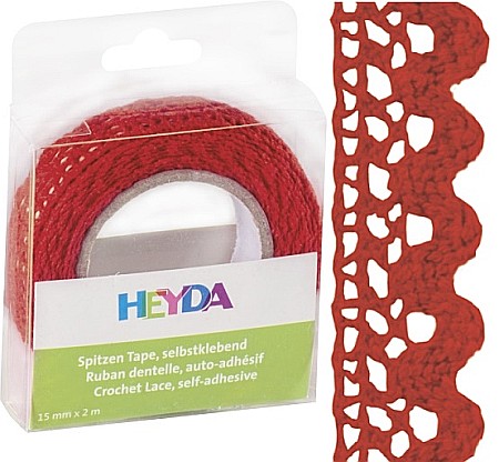 HOBBY - KP BANDA DECOR DANTELA AUTOADEZIVA 15MM*2M HEYDA ROSIE 3584524