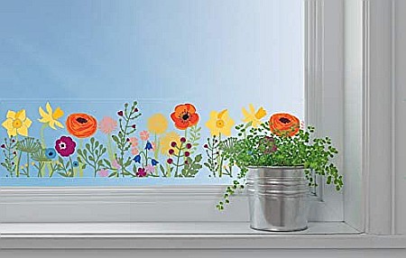 KP BANDA AUTOADEZIVA DECORATIVA FEREASTRA 200*7.5CM FLORI DE CAMP 3584477 [1]