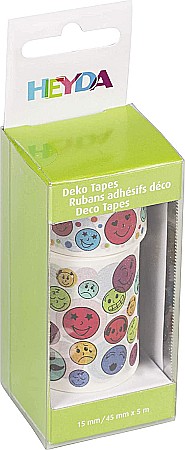 KP BANDA DECOR HARTIE 2 ROLE 5M*1.5CM/5M*4.5CM HEYDA EMOTICONS 3584359 [1]