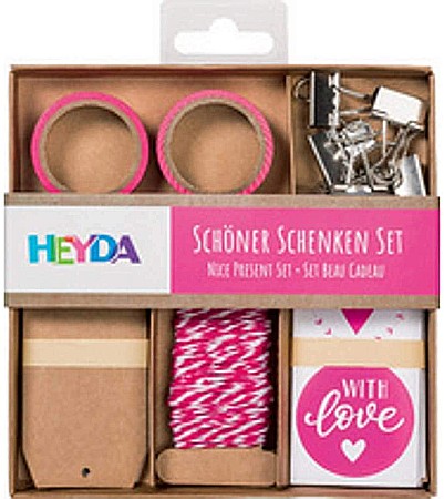 HARTIE PRODUSE DIN HARTIE - KP SET ACCESORII DECORARE CADOURI 15*15*2CM HEYDA ROZ 4870740