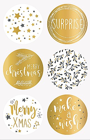 Abtibilduri, Stickere Christmas - KP STICKERE CRACIUN FERICIT AURII 6/SET HEYDA 3780807