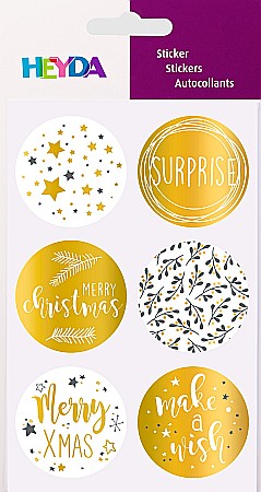 KP STICKERE CRACIUN FERICIT AURII 6/SET HEYDA 3780807 [1]