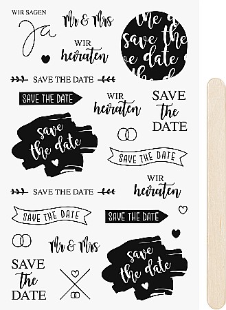 HOBBY - KP STICKERE TRANSFERABILE SAVE THE DATE 10*19CM 3780903