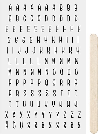 HOBBY - KP STICKERE TRANSFERABILE LITERE NEGRE 10*19CM HEYDA 3780909