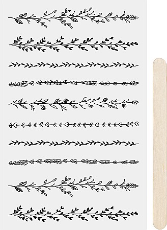 HOBBY - KP STICKERE TRANSFERABILE BORDURI DECORATIVE FLORI NEGRE 10*19CM HEYDA 3780911