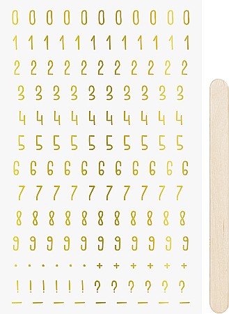 HOBBY - KP STICKERE TRANSFERABILE NUMERE AURII 10*19CM 3780920