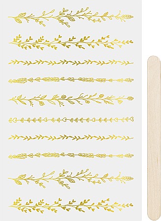 HOBBY - KP STICKERE TRANSFERABILE BORDURI DECORATIVE FLORI AURII 10*19CM HEYDA 3780923