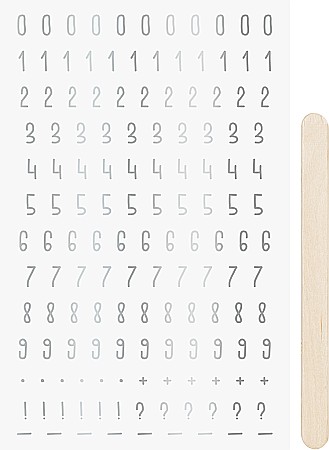 Stickere Decorative - KP STICKERE TRANSFERABILE NUMERE ARGINTII 10*19CM 3780932