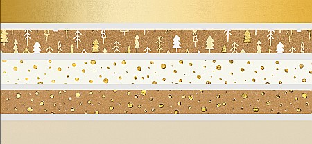 KP MINI BANDA AUTOADEZIVA DECOR CU DISPENSER 12MM*3M 5/SET NATURA AURIE CRACIUN 3584538 [2]