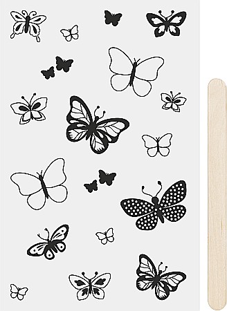 HOBBY - KP STICKERE TRANSFERABILE FLUTURI NEGRII 10*19CM HEYDA 3780956