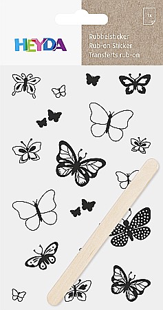 KP STICKERE TRANSFERABILE FLUTURI NEGRII 10*19CM HEYDA 3780956 [1]