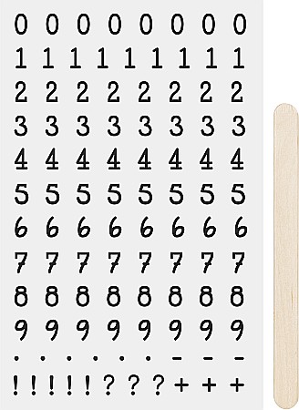 HOBBY - KP STICKERE TRANSFERABILE CIFRE NEGRE 10*19CM HEYDA 3780958