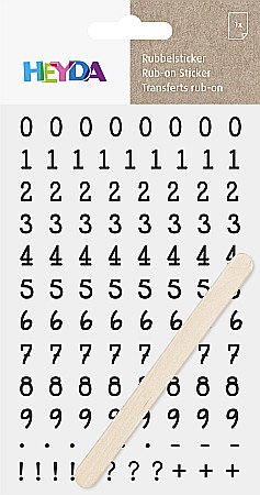 KP STICKERE TRANSFERABILE CIFRE NEGRE 10*19CM HEYDA 3780958 [1]