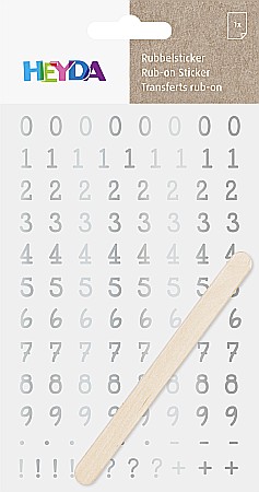 KP STICKERE TRANSFERABILE CIFRE ARGINTII 10*19CM HEYDA 3780970 [1]