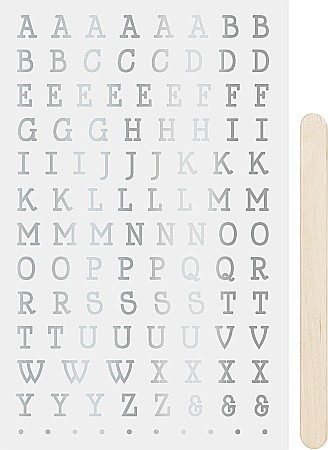 HOBBY - KP STICKERE TRANSFERABILE ALFABET ARGINTII 10*19CM HEYDA 3780971