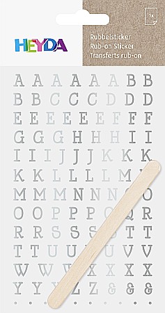 KP STICKERE TRANSFERABILE ALFABET ARGINTII 10*19CM HEYDA 3780971 [1]