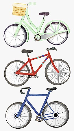 HOBBY - KP STICKER DECOR 7.5*16.5CM BICICLETE 3 PCS 3780738