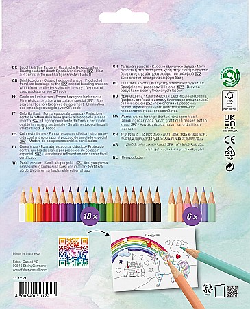 LEC CREIOANE COLORATE FABER-CASTELL UNICORN 18/SET+6 FC111221 [1]