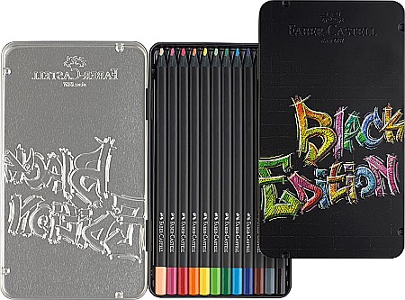 LEC CREIOANE COLORATE FABER-CASTELL BLACK EDITION 12/SET FC116413 CUTIE METAL [3]