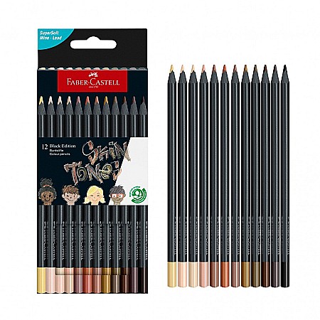 LEC CREIOANE COLORATE FABER-CASTELL SKIN TONES BLACK EDITION 12/SET FC116414 [1]