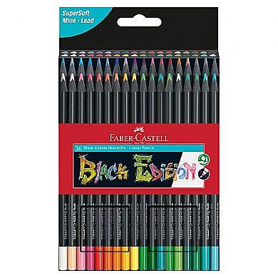 Creioane colorate Faber-Castell - LEC CREIOANE COLORATE FABER-CASTELL BLACK EDITION 36/SET FC116436