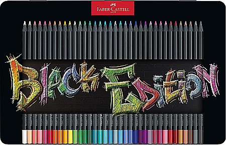 RECHIZITE SCOLARE - LEC CREIOANE COLORATE FABER-CASTELL BLACK EDITION 36/SET FC116437 CUTIE METAL