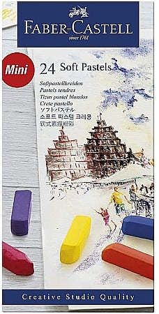 FINE ARTS&GRAPHICS - LEC PASTELURI CRETATE SOFT MINI FABER-CASTELL 24/SET FC128224