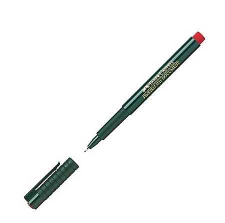INSTRUMENTE DE SCRIS - LEC FINELINER FABER-CASTELL FC151121 ROSU 0.4MM