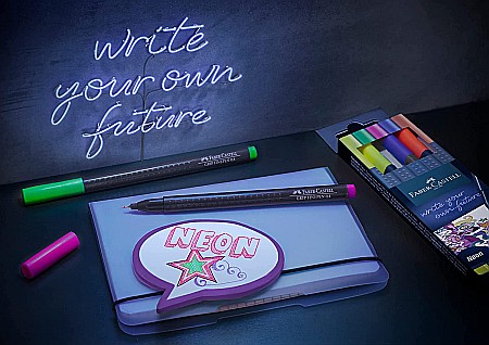 LEC FINELINER FABER-CASTELL GRIP 0.4 MM 5/SET FC151603 NEON [2]