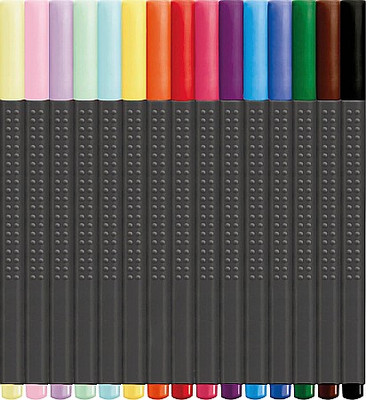 LEC FINELINER FABER -CASTELL GRIP 15/SET 0.4 MM DOZA METAL  FC151617 [1]