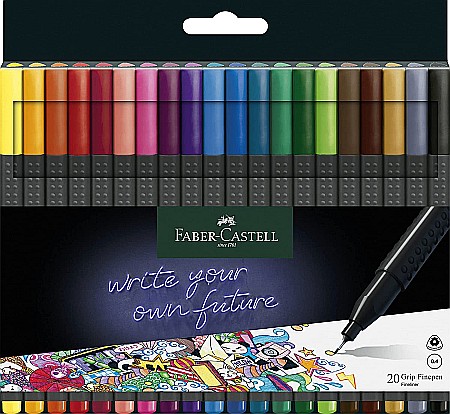 INSTRUMENTE DE SCRIS - LEC FINELINER FABER-CASTELL GRIP 0.4MM 30/SET FC151630