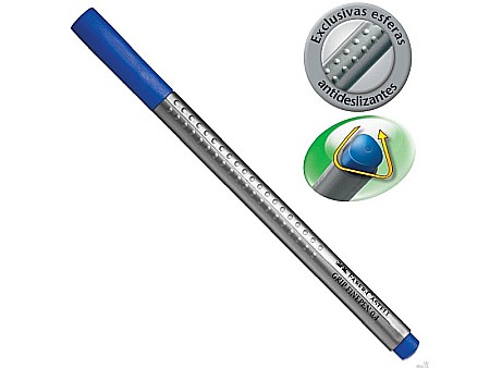 INSTRUMENTE DE SCRIS - LEC FINELINER FABER-CASTELL GRIP ALBASTRU 0.4MM FC151651