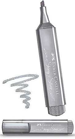 Textlinere - LEC TEXTMARKER FABER FC154661 SHINY SILVER METALIC