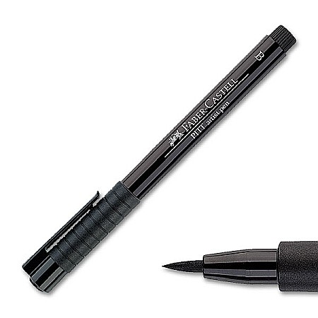 LEC PITT ARTIST PEN FABER-CASTELL 199 B BLACK FC167499 [1]