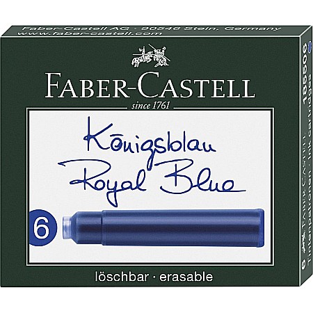 Cerneala/ Cartuse cerneala - LEC PATROANE CERNEALA FABER-CASTELL ROYAL BLUE 6/SET FC185506