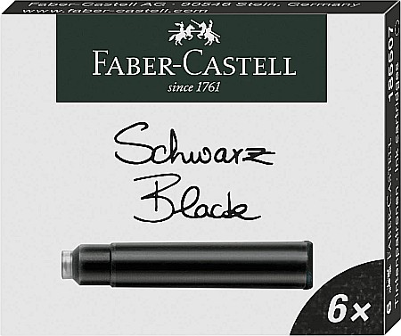 Cerneala/ Cartuse cerneala - LEC PATROANE CERNEALA FABER-CASTELL MICI NEGRU 6/SET FC185507