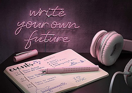 LEC SET FABER-CASTELL STILOU  M + PIX GRIP 2010 FC201528 ROSE [5]